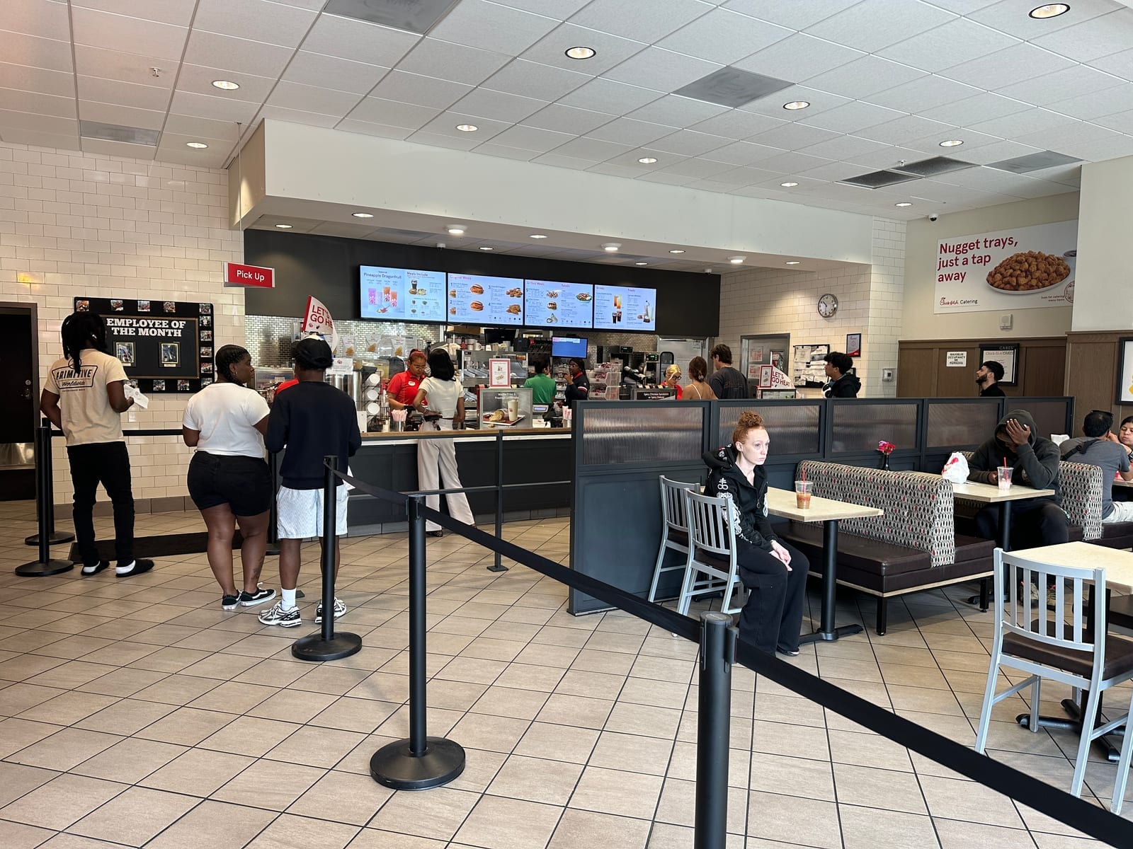 Chick-fil-A restaurant interior and front counter